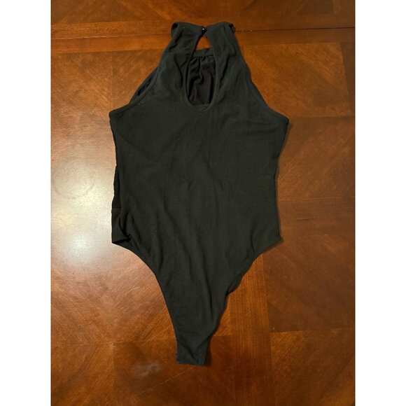 Black High-Neck Halter Bodysuit S - Picture 6 of 9